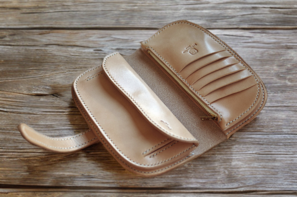 本革サドルレザーの長財布【受注製作】 | iichi 日々の暮らしを