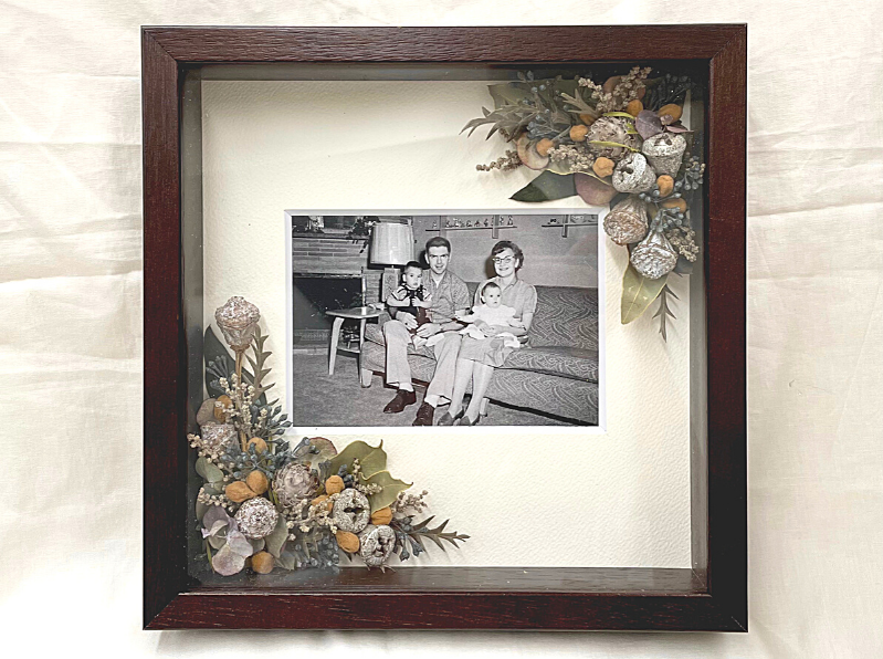 ドライフラワーのフォトフレーム Natural (22cm×22cm)