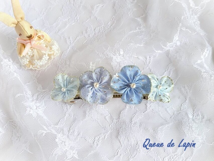 水色のアジサイバレッタ