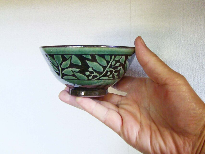 ななかまど飯茶碗（織部）