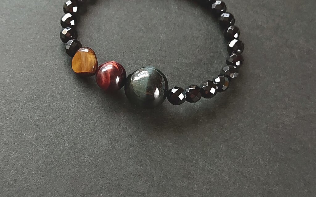 *3 color tiger-eye bracelet