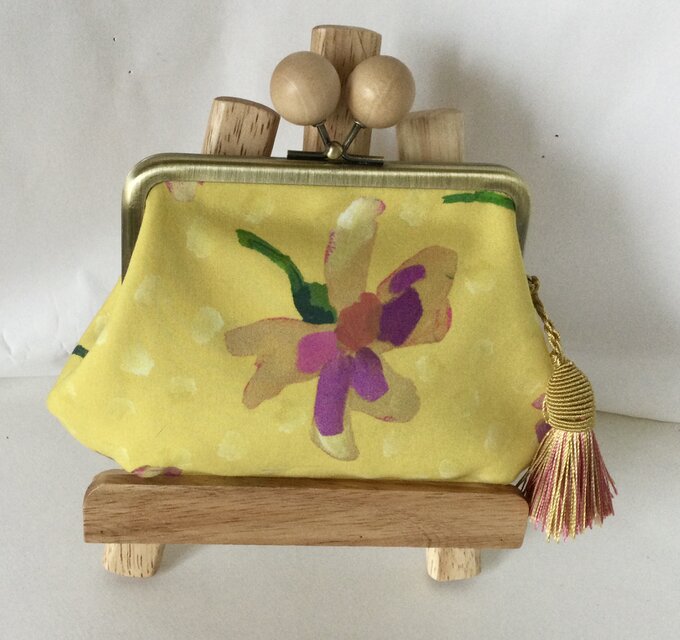 キモト様専用ページ　リバティ　サンデイジー　木玉親子がま口ミニ財布　