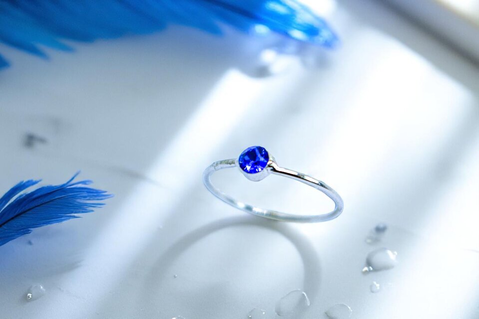 Something　Blue　Ring　～マジェスティックブルー、シルバー金具～