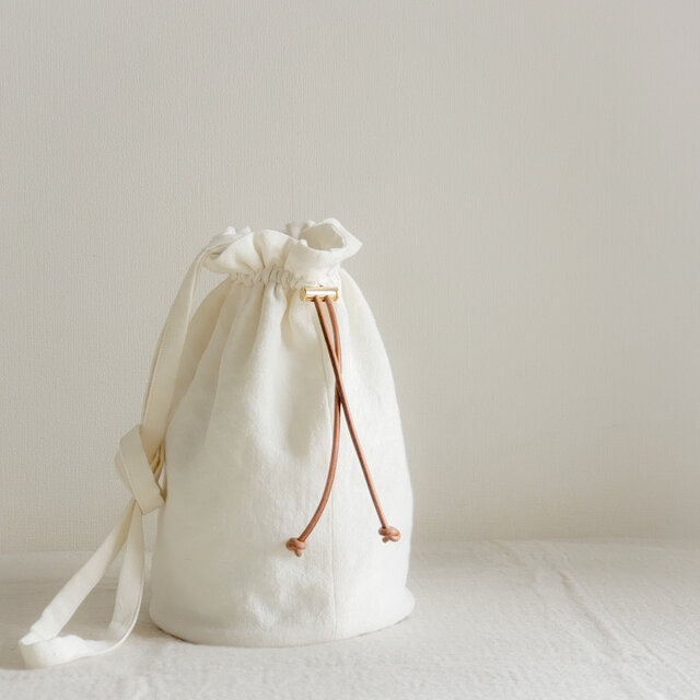 Linen One shoulder ruck sack-free 【受注制作】 リネンワン