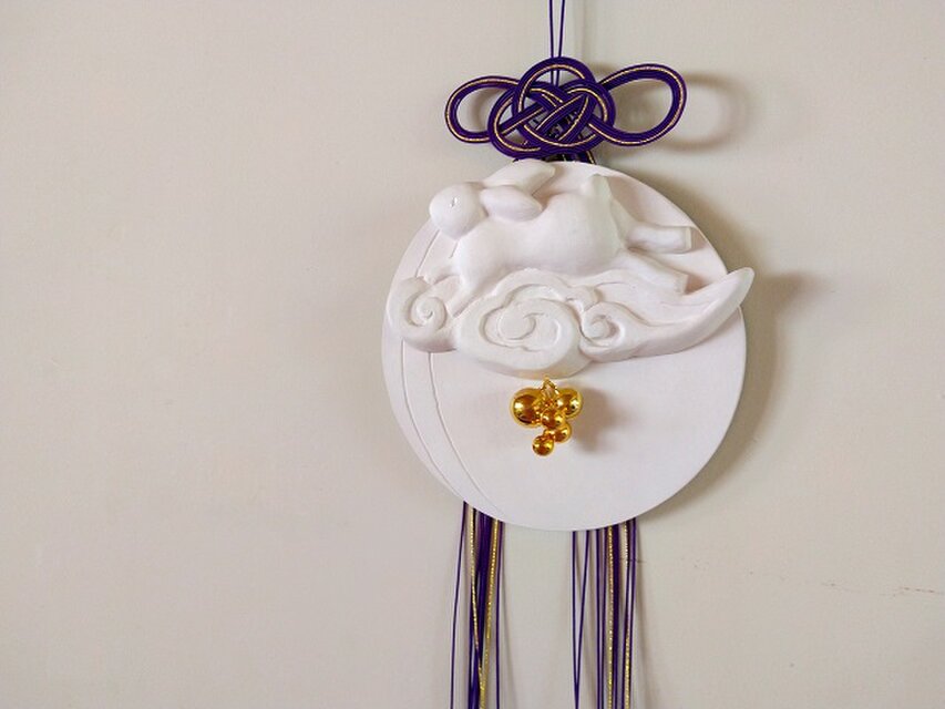 和のかたち　壁飾り　月うさぎ