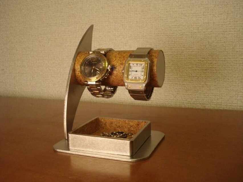 ウオッチスタンド 丸パイプ2本掛け腕時計スタンド 男性用 | iichi 日々