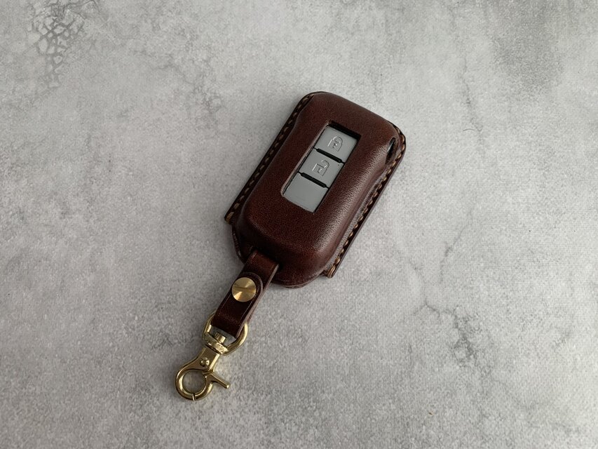 MITSUBISHI　三菱　スマートキーケース　栃木レザー【名入れ無料・選べる革とステッチ】手縫い　本革　キーカバー