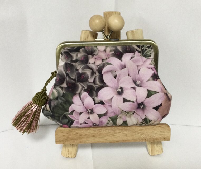 リバティ　ペインテッド・ジャーニー　木玉親子がま口ミニ財布　