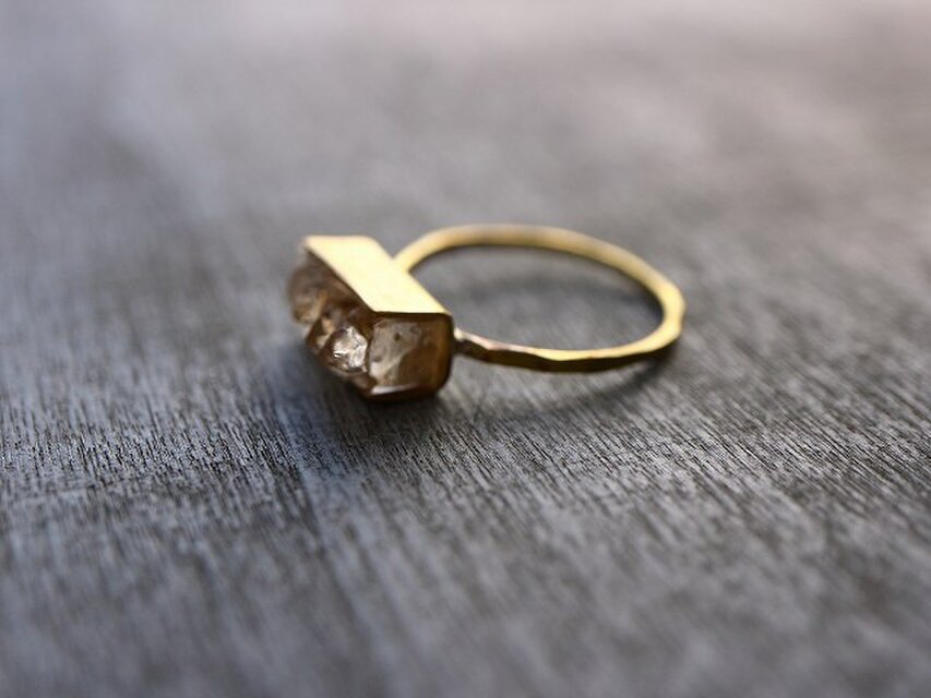 水晶＊真鍮リング＊no.550