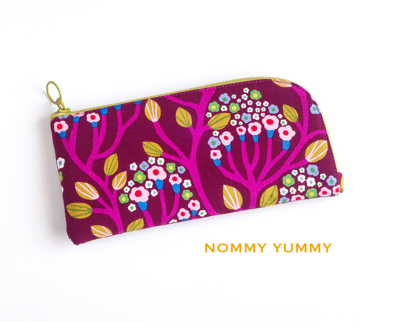 L字ファスナー長財布　伸びた枝の花  ＊416＊