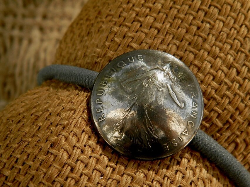 ＃H11  France Coin Hair Elastic