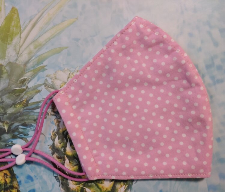 ピンク♪ドット柄☆立体マスク