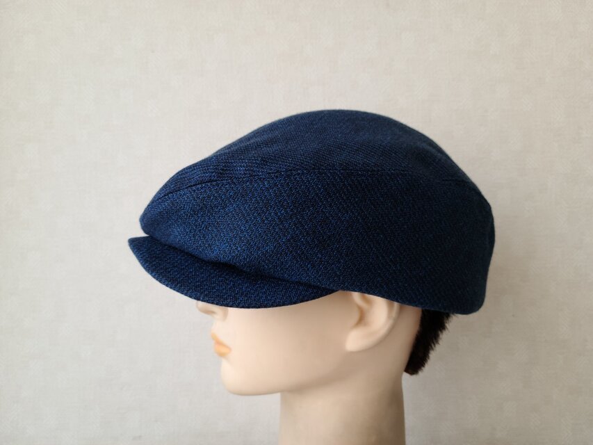 魅せる帽子☆【受注製作】新作!!ウールレーヨンのソフトハンチング～ネイビー