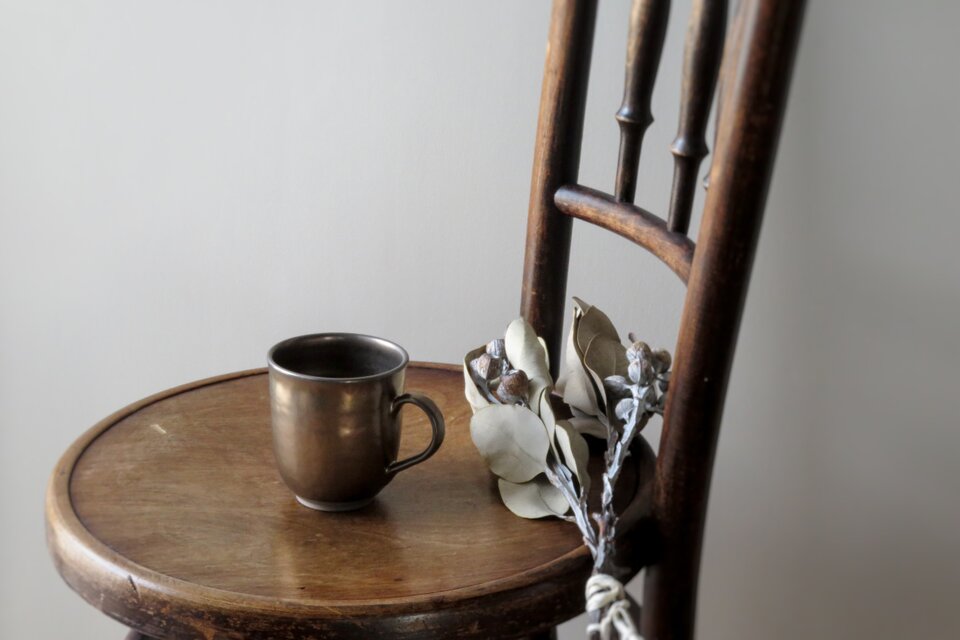 無名異焼：マグカップ 黄金(丸型)