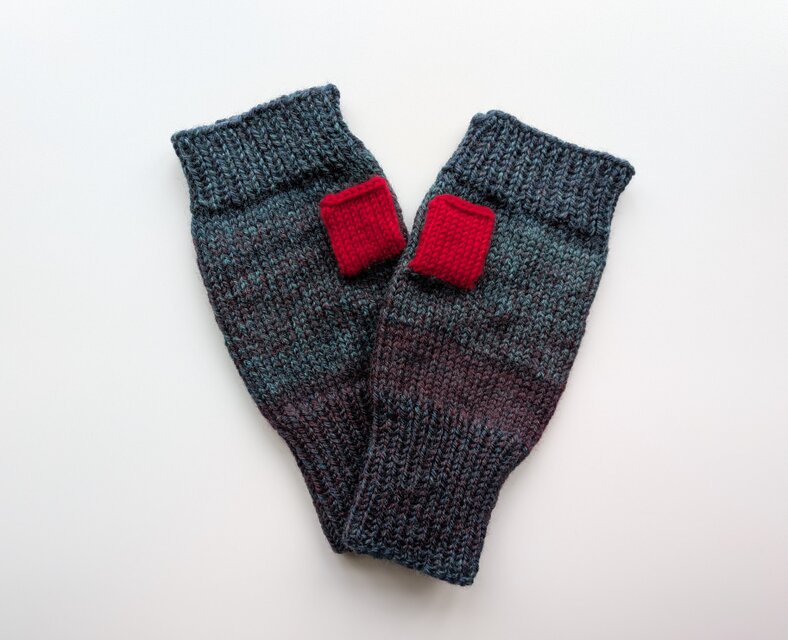 ハンドウォーマー 藍杢