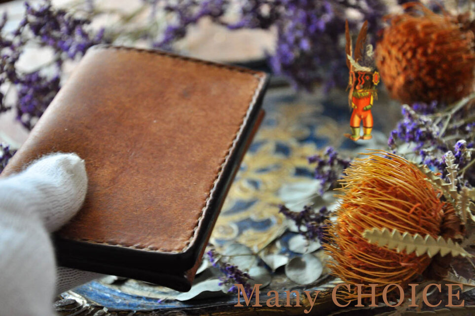 イタリアンレザー・革新のプエブロ・名刺入れ（ウォールナット）