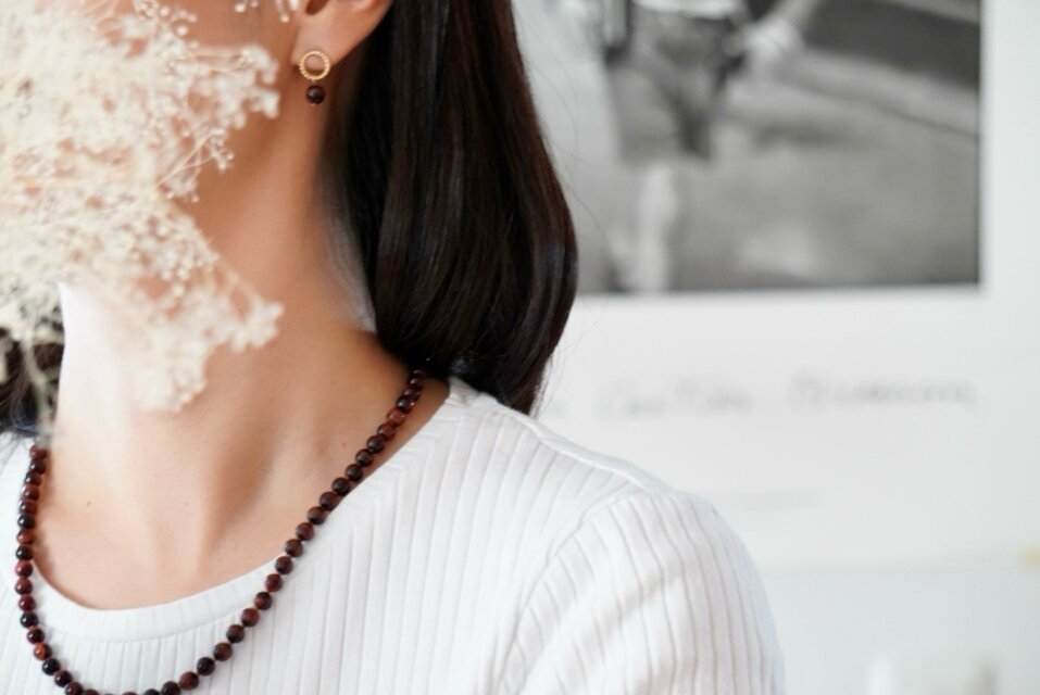 レッドタイガーアイのネックレス