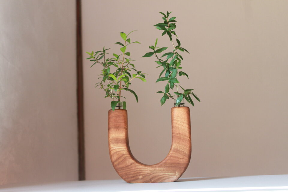 木の花瓶【ニレ材】