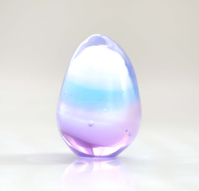 ガラスの雫のプチオブジェ 「夕暮れのひと雫」