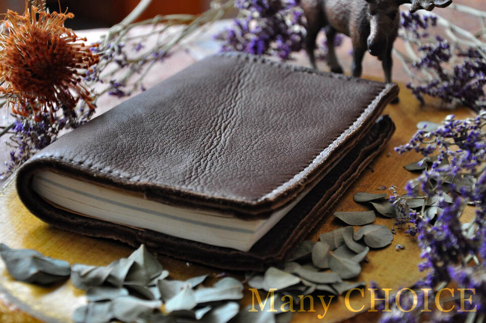 やみつきエルクのブックカバー（焦げ茶）