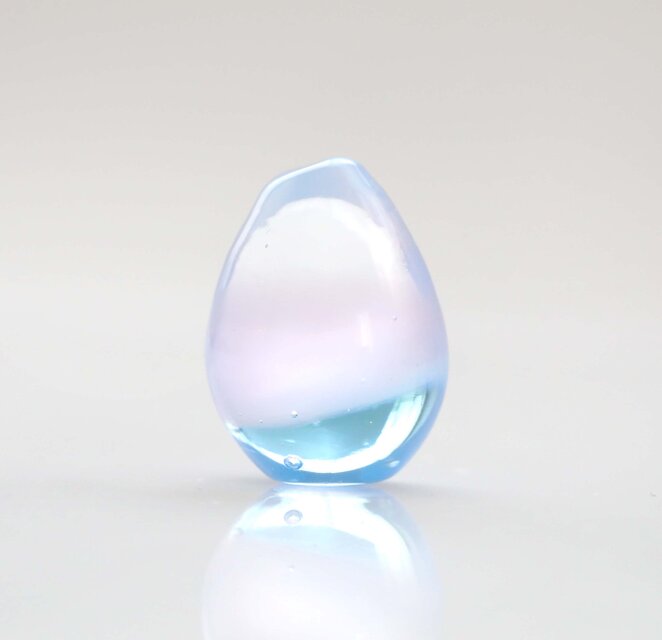 美品 ガラス 置物 オブジェ 水はね 水しぶきが丁寧に表現された
