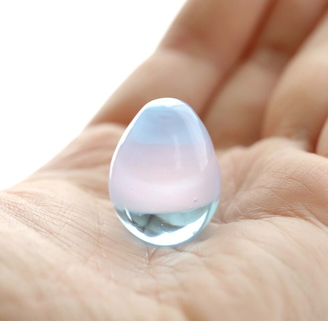 美品 ガラス 置物 オブジェ 水はね 水しぶきが丁寧に表現された