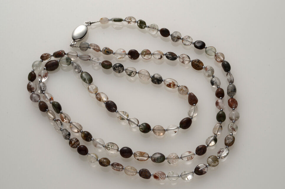 『kさまご予約品』ガーデンクォーツ(タンブル)のロングネックレス