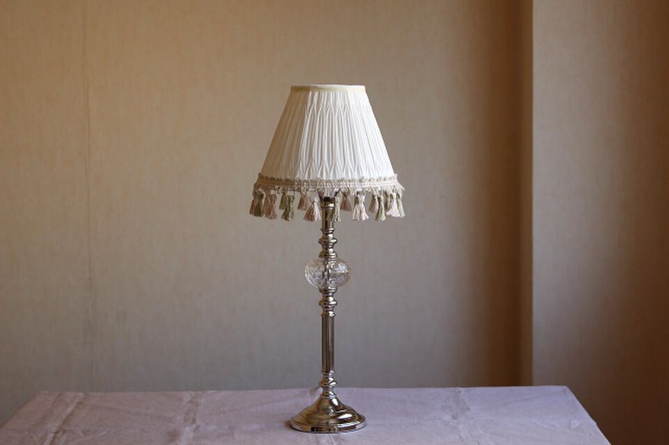 シルクのテーブルランプ用ランプシェード / マルカデ / ホワイト 