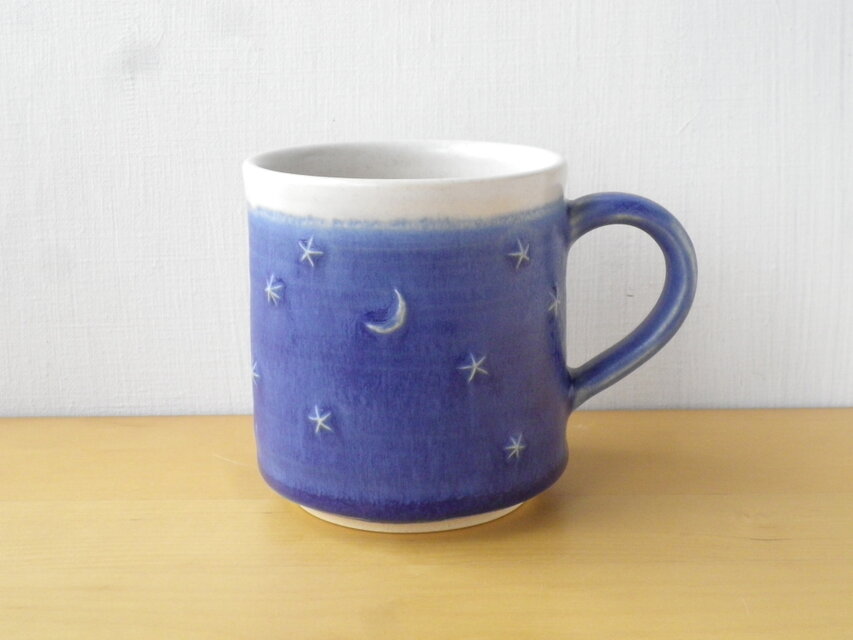 星模様のマグカップ＊青 | iichi 日々の暮らしを心地よくする