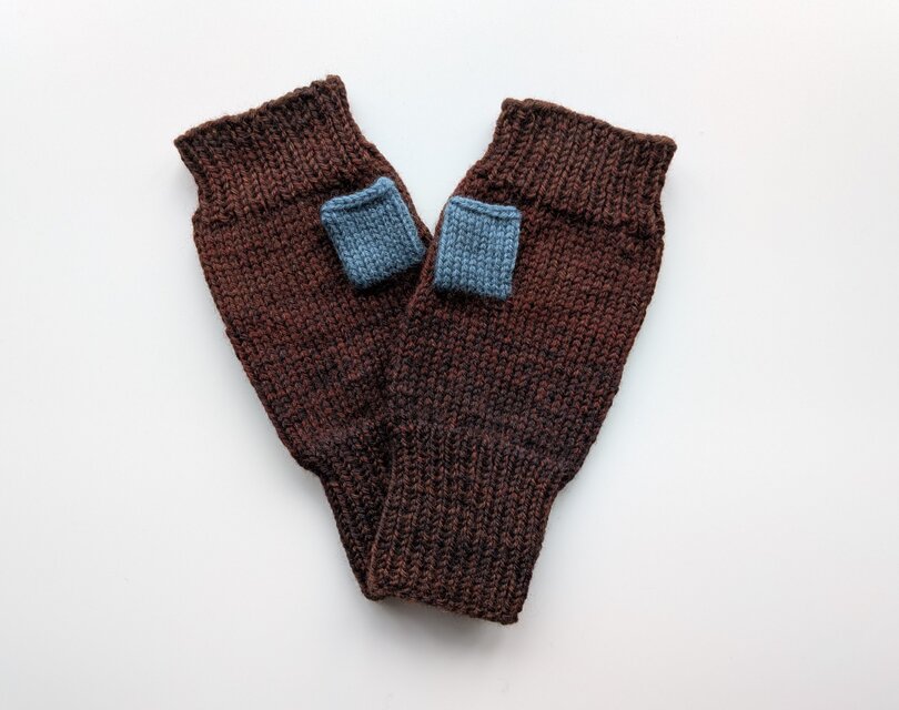 ハンドウォーマー 黒茶杢