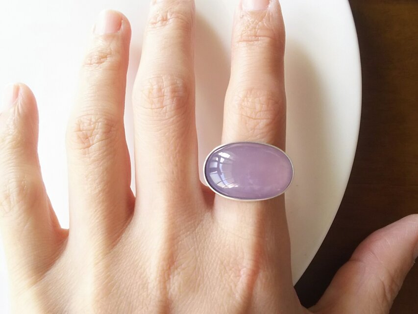 微笑みのリング パープルカルセドニー