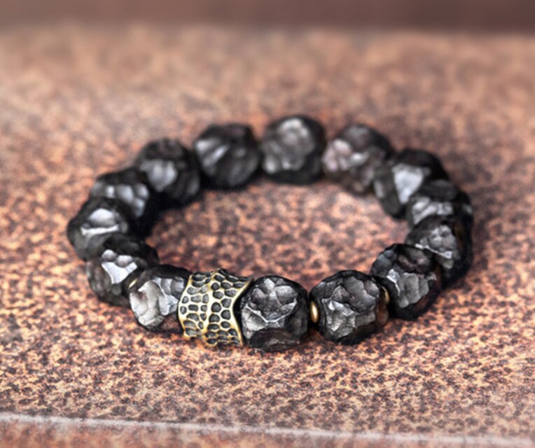 ＜受注制作＞黒檀のバングル　メンズ　レディース　シンプル　0099