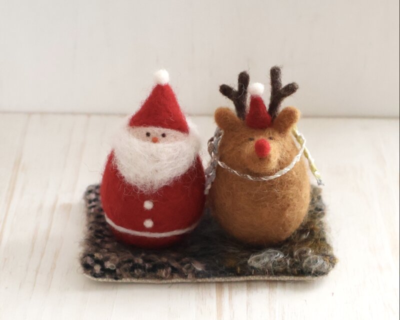 【再販】サンタだるまとトナカイだるまのクリスマスセット