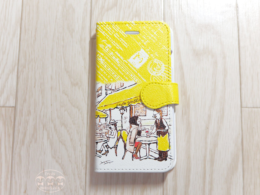 送料無料】「Cafe Yellowgroove」iPhone手帳型スマホケース【帯なし