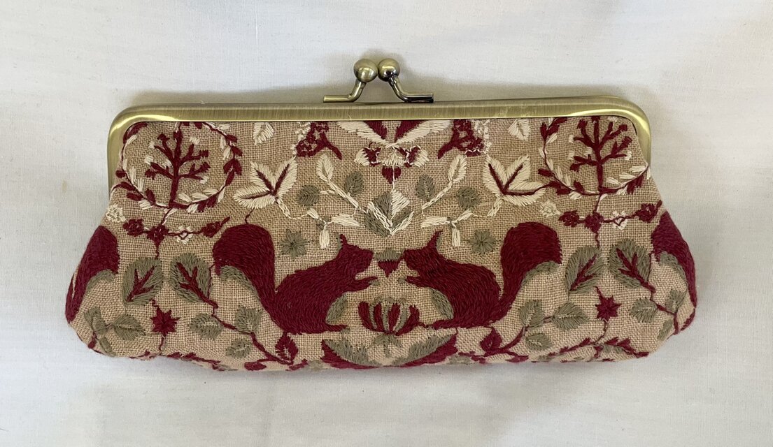 点と線模様製作所　リスノモリ　がま口ペン、メガネケース　