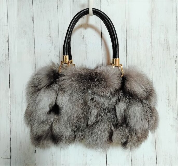 ¶ モモママ様ご依頼品 ¶ シルバーフォックスバッグ　ファスナー他お直し