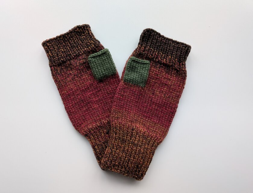 ハンドウォーマー 小豆色杢