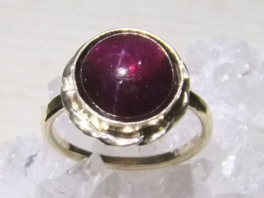 star garnet＊アンティーク調14kgf ring