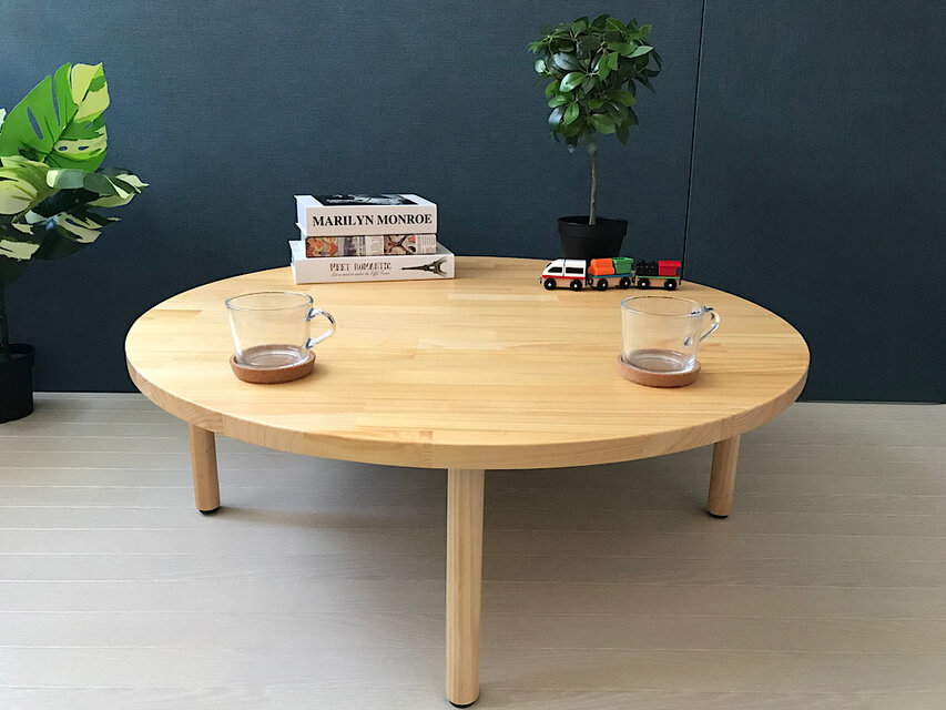 【送料無料】 ローテーブル 正方形 90cm パイン ブラウン ねじ込み木製 黒