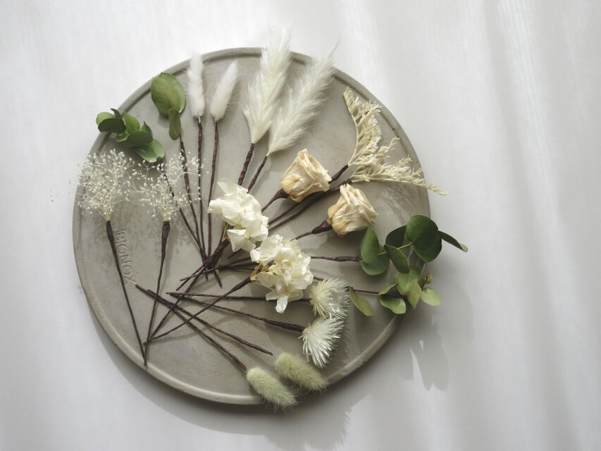 ヘアパーツ＊ローズアイボリー＊受注制作＊ウェディング前撮り・卒業式・入学式・成人式・パーティーなどに