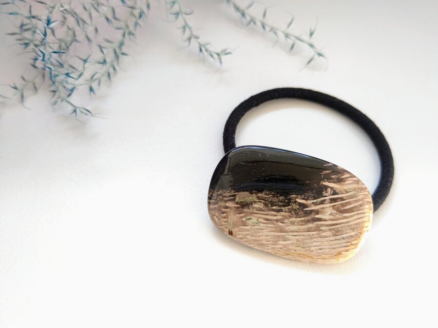 天然石の髪飾り パームルートアゲート 「TREE」