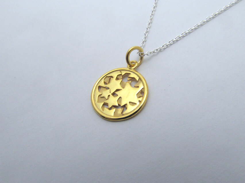 金色の星のコインネックレス【リバーシブル】