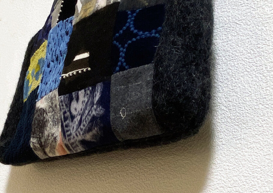 ミナペルホネンのパッチワークかばん（ダークグレー） | iichi 日々の