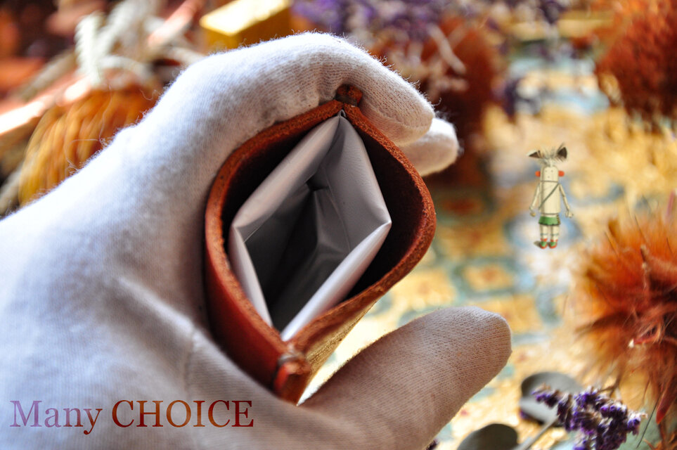 イタリアンレザー・革新のプエブロ・携帯灰皿ケース（コニャック）