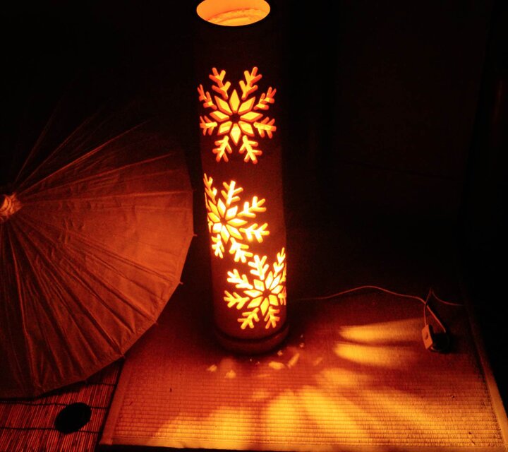 竹灯籠 竹灯り 竹ランプ 〜〜結晶〜〜 | iichi 日々の暮らしを心地よく 