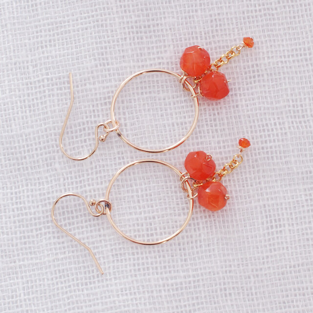 カーネリアンのピアス Alison-p2