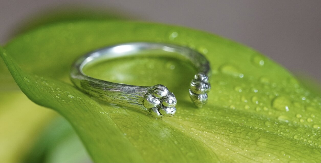 肉球のシルバーリング&イヤーカフ