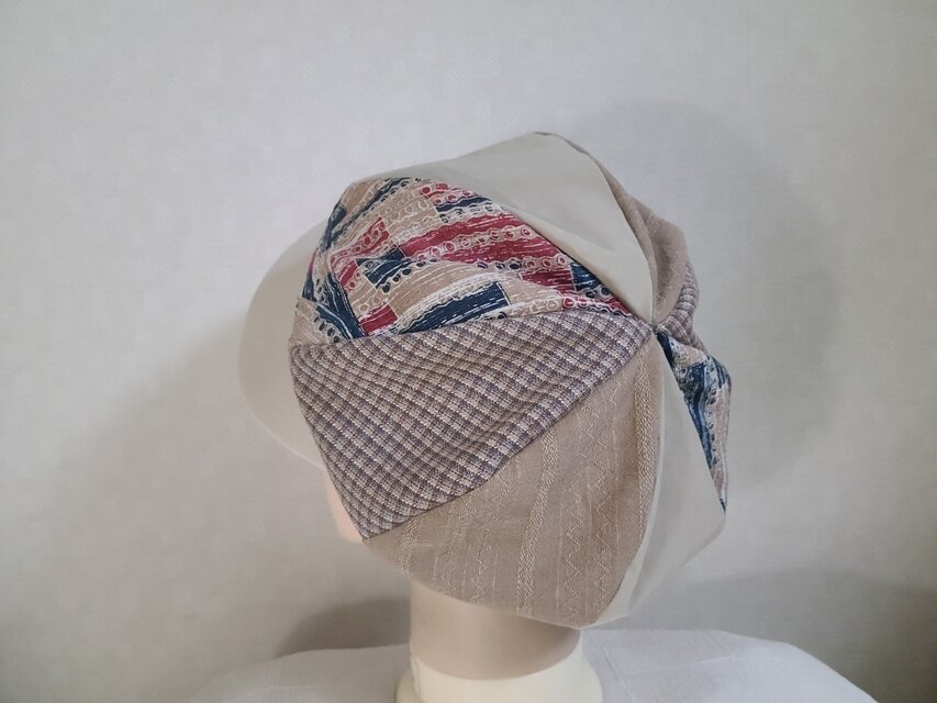 魅せる帽子☆ふんわり軽い♪異素材のグラデーションキャスケット～ベージュ&ココア