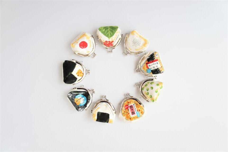 【ちいさな小銭入れ】がま口のおにぎり９種