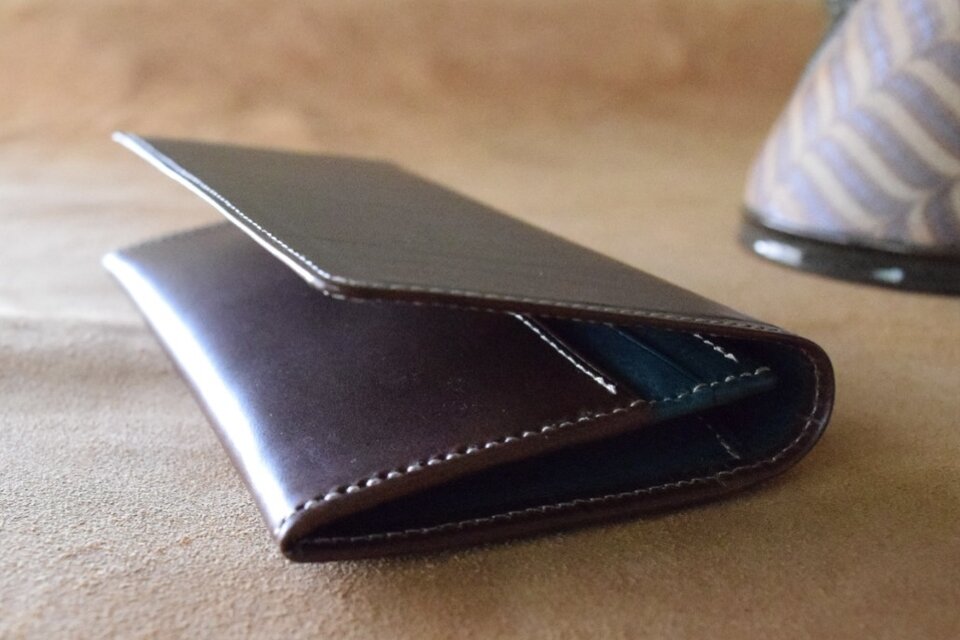 本革長財布　チョコ　高級イタリアンレザー使用